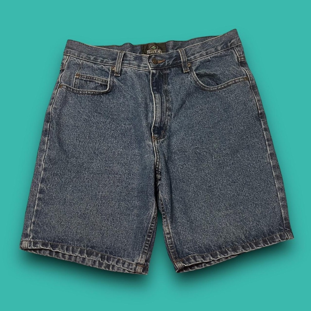 Vintage Redhead Denim Jean Shorts Size 32” Waist Mcbling Gorpcore Jorts